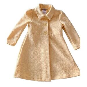 Bonnie Jean Baby Girls Lightweight Yellow Dress Coat 3T